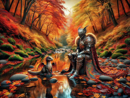 Majestic Wall Art featuring the photograph Guardian Of The Autumn Realm by Bill and Linda Tiepelman