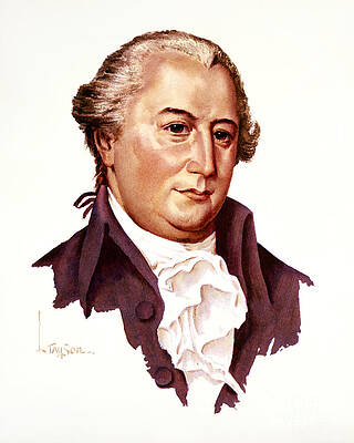 Portrait Painting - Gunning Bedford, Jr. - Signers Of The U.S. Constitution by Lyle Tayson