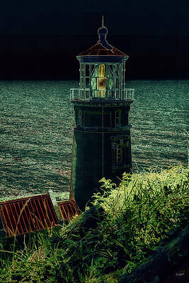 Oregon Photograph - Yaquina Head Lighthouse #4 by Bruce Block