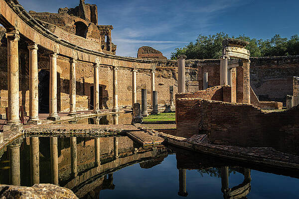 Architecture Photograph - Tivoli, Italy - Hadrians Villa by Robert Niemeier
