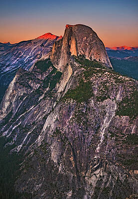 Sunset Photograph - Half Dome Sunset From Glacier Point - Yosemite, California - Vertical by Abbie Warnock