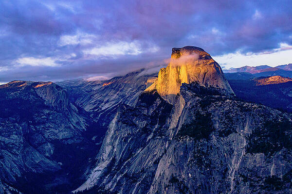 Mountain Photograph - Half Dome Sunset Right by David Fountain