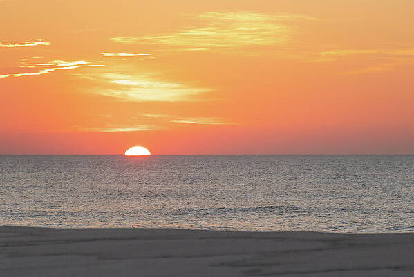 Summer Wall Art featuring the photograph Half Sunrise Over The Ocean by Matthew DeGrushe