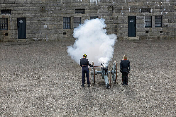 Cannon Firing at Historic Fort Wall Art