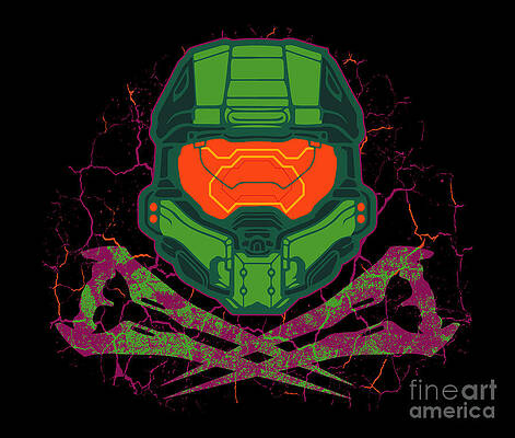 Wall Art featuring the digital art Halo Spartan Infinite Covenant Energy Sword by Kirania Finest