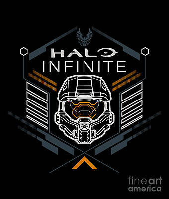 Wall Art featuring the digital art Halo Spartan Infinite Squad Emblem by Kirania Finest