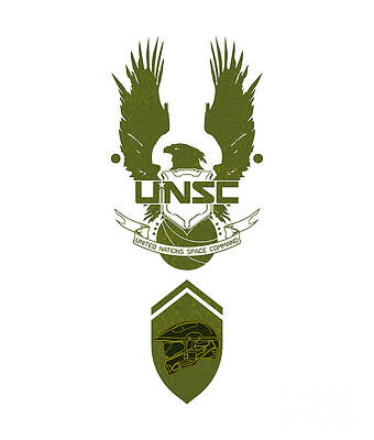Wall Art featuring the digital art Halo Spartan Infinite UNSC Green Camo by Kirania Finest
