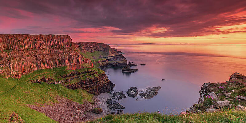 Sunset Photograph - Hamilton's Seat Panorama, Causeway Coast, Co Antrim by Adrian Hendroff