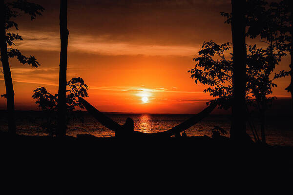 Michigan Photograph - Hammock Sunset by Vi Ray