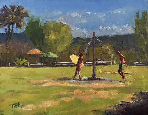 Painting - Hanalei Beach Park by Laura Toth