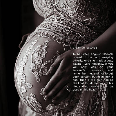 Wall Art featuring the digital art Hannah's Prayer For Conception 1 by Gian Smith