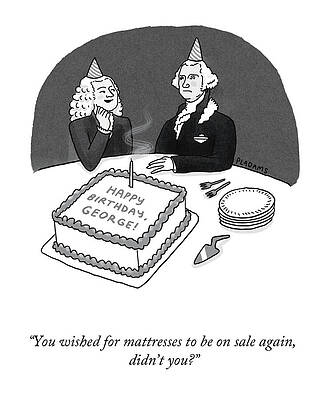 Fork Wall Art featuring the drawing Happy Birthday George by Polly Lou Adams