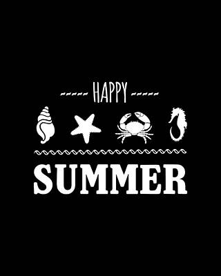 Happiness Wall Art featuring the digital art Happy Summer by Flippin Sweet Gear