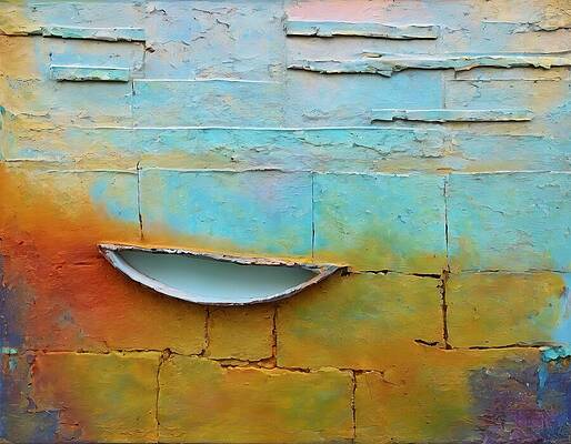 Vibrant Digital Art - Happy Wall by Eris And AI