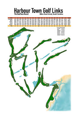 Golf Wall Art featuring the digital art Harbour Town Golf Link by Flop Shot Studio