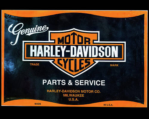 Transportation Photograph - Harley Davidson Signs by Flees Photos