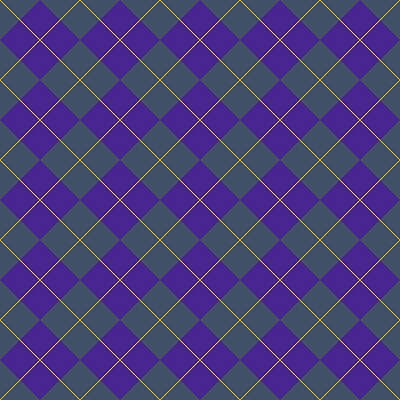 Halloween Wall Art featuring the digital art Haunted Harvest Halloween Argyle Pattern by Snow Iris Studio