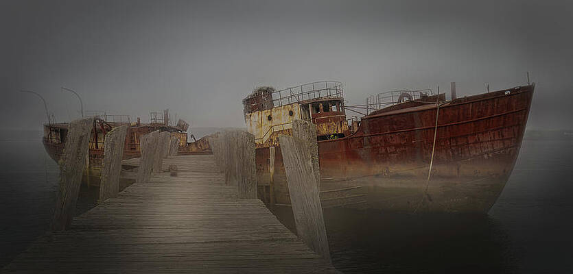 Photograph - Haunting Abandoned Trawler by Ron Long Ltd Photography