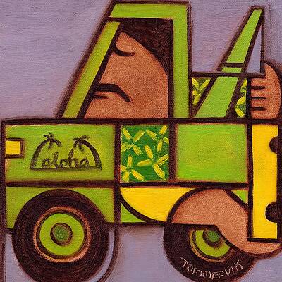 Hawaii Wall Art featuring the painting Hawaii Tow Truck by Tommervik
