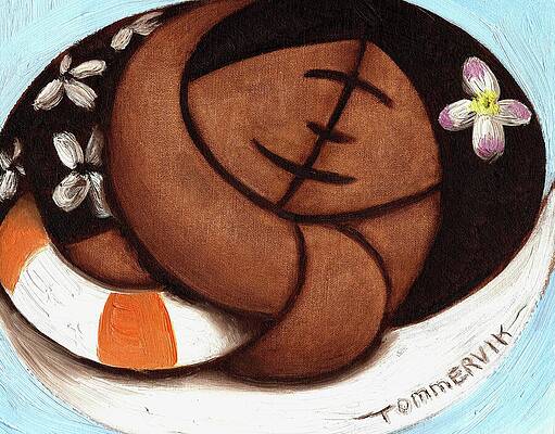 Love Painting - Hawaiian Love Afloat Wall Art Print by Tommervik