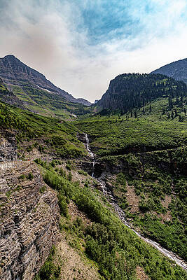 Scenic Mountain Waterfall View Wall Art