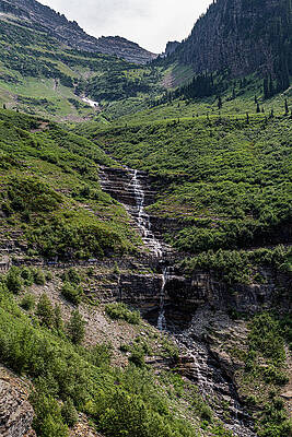 Cascading Mountain Waterfall Wall Art