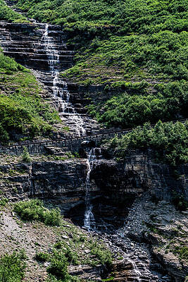 Cascading Mountain Waterfall Wall Art
