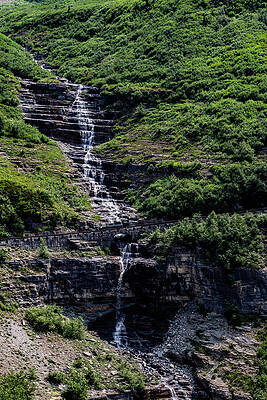 Cascading Mountain Waterfall Wall Art