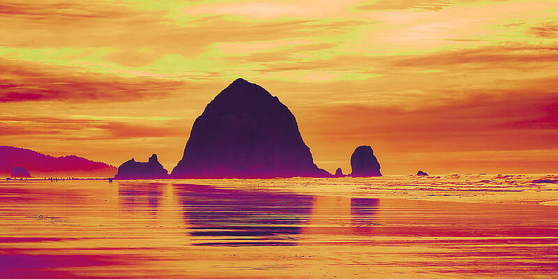 Oregon Photograph - Haystack Rock - Cannon Beach Oregon - by Bruce Block