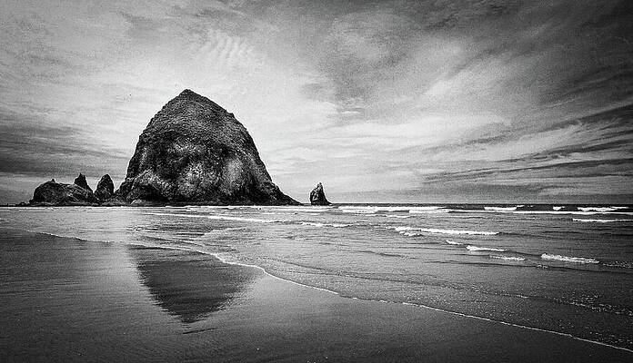 Wall Art featuring the photograph Haystack Rock, OR by Steven David Roberts