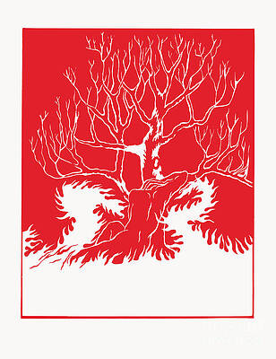 Nature Wall Art featuring the drawing Now The Flames They Followed Joan Of Arc by William Hart McNichols