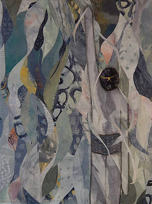 Abstract Geometric Composition with Mask Wall Art