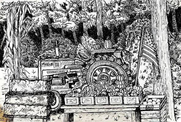 Wall Art featuring the drawing Healthy Harvest by Eileen Kelly