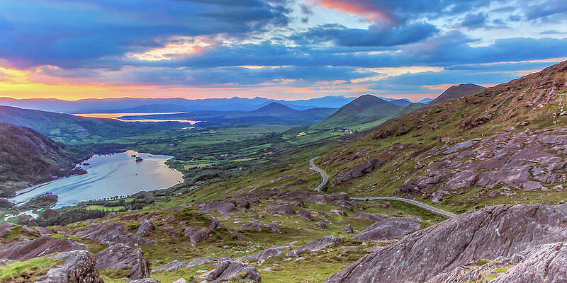 Sunset Photograph - Healy Pass Sunset, Beara Peninsula, Ireland by Adrian Hendroff