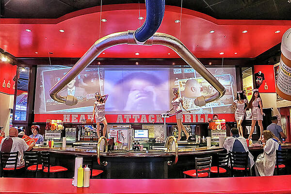 Las Vegas Photograph - Heart Attack Grill - Humor In Las Vegas by Tatiana Travelways