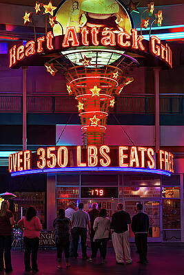 Vibrant Photograph - Heart Attack Grill Scale - Las Vegas by Tatiana Travelways