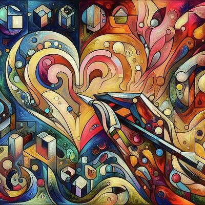 Geometric Wall Art featuring the digital art Heart Of Creation LV1087 by Don Northup