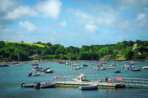 Boats on a Serene Lake Wall Art