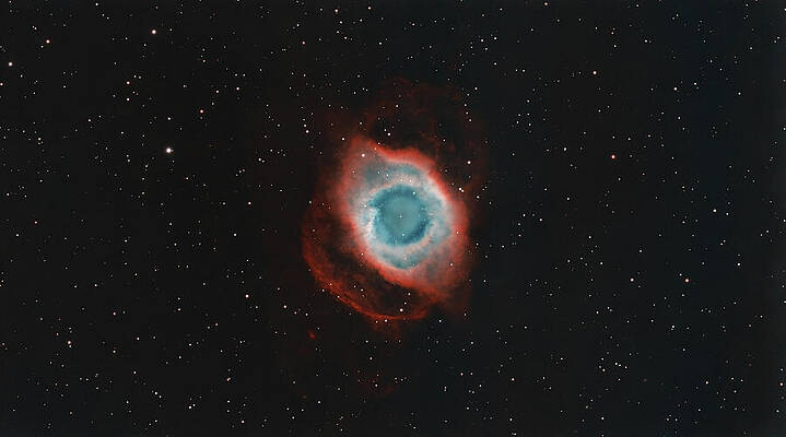 Helix Nebula in Deep Space Photograph