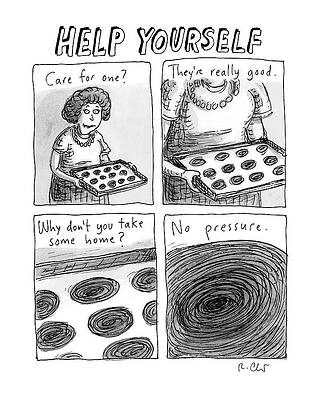 Baking Wall Art featuring the photograph Help Yourself by Roz Chast