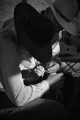 Cowboy Wall Art featuring the photograph Here, Like This by Alden White Ballard