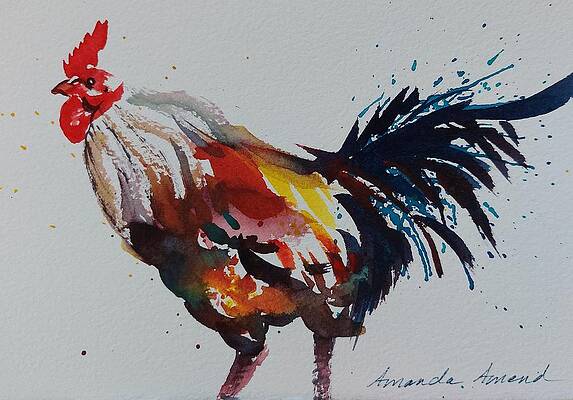 Animal Painting - Here's Looking At You by Amanda Amend