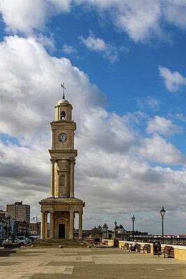 Wall Art featuring the photograph Herne Bay Clock Tower by Shirley Mitchell