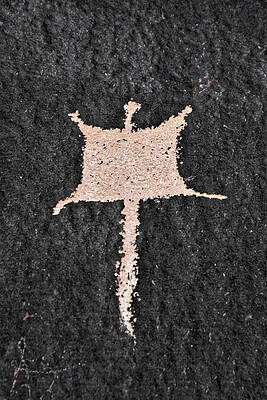 Textured Photograph - Hey Rocky -- Petroglyph At Newspaper Rock State Historic Monument, Utah by Darin Volpe