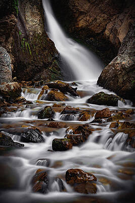 Hidden Falls Closeup - Big Cottonwood Canyon, Utah by Abbie Warnock