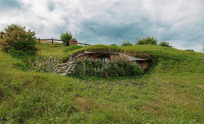 Sky Photograph - Hidden Hobbit House by Nova Rae