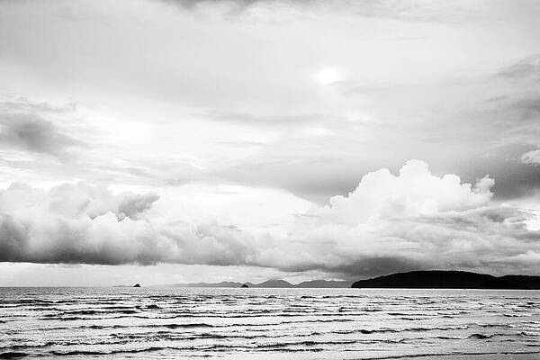 Serene Ocean View with Clouds Wall Art