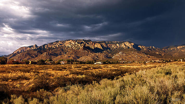 Dramatic Wall Art featuring the photograph High Desert Sandias by Howard Holley