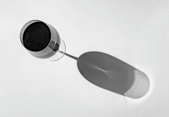 Artificial Light Wall Art featuring the photograph High Key Wine Wine Glass Study by Charles Floyd