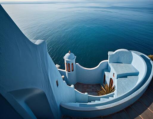 Architecture Wall Art featuring the digital art High Perspective by Eris And AI